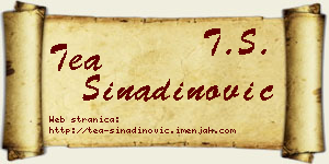 Tea Sinadinović vizit kartica